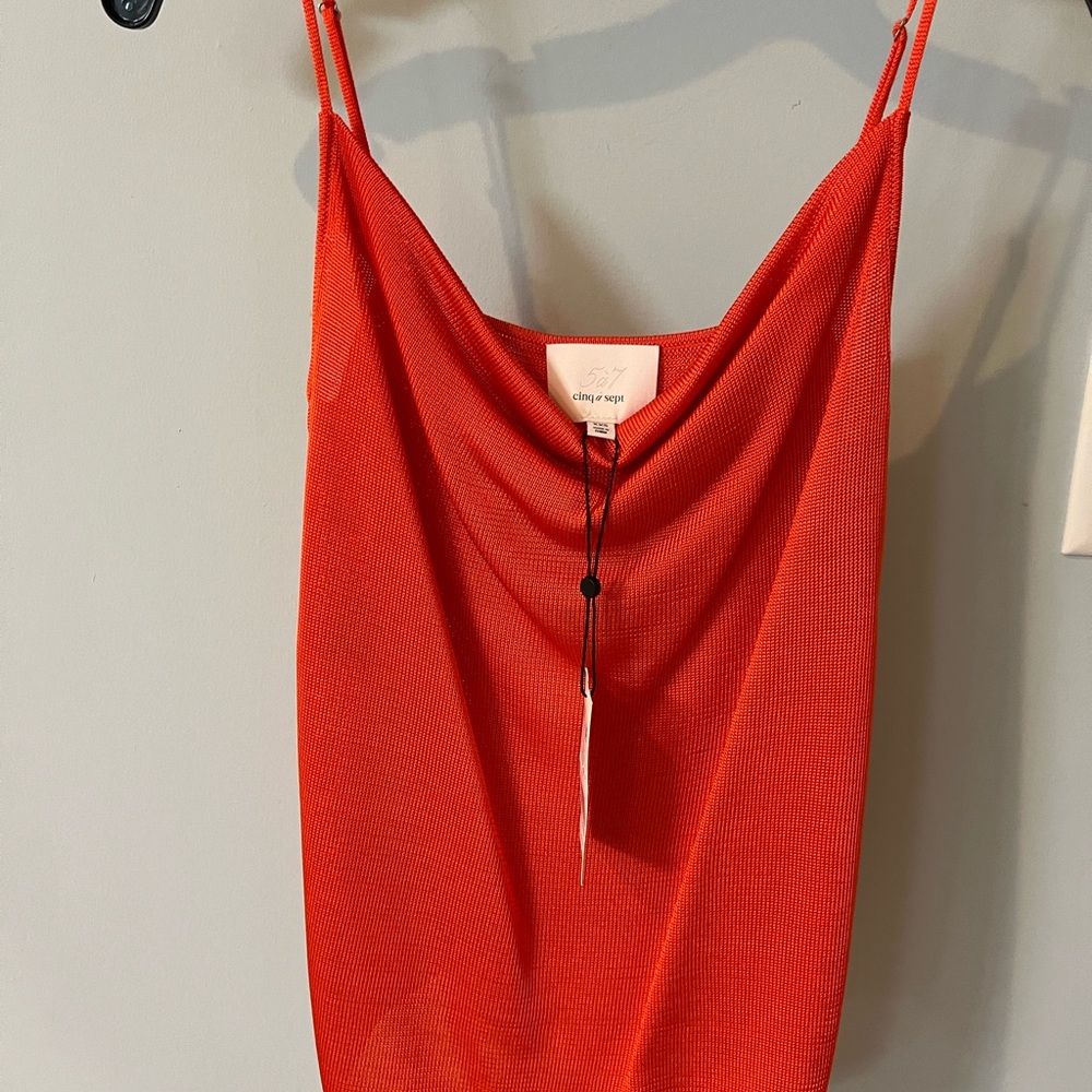 cinq a sept Women's Red/Orange Cami Top